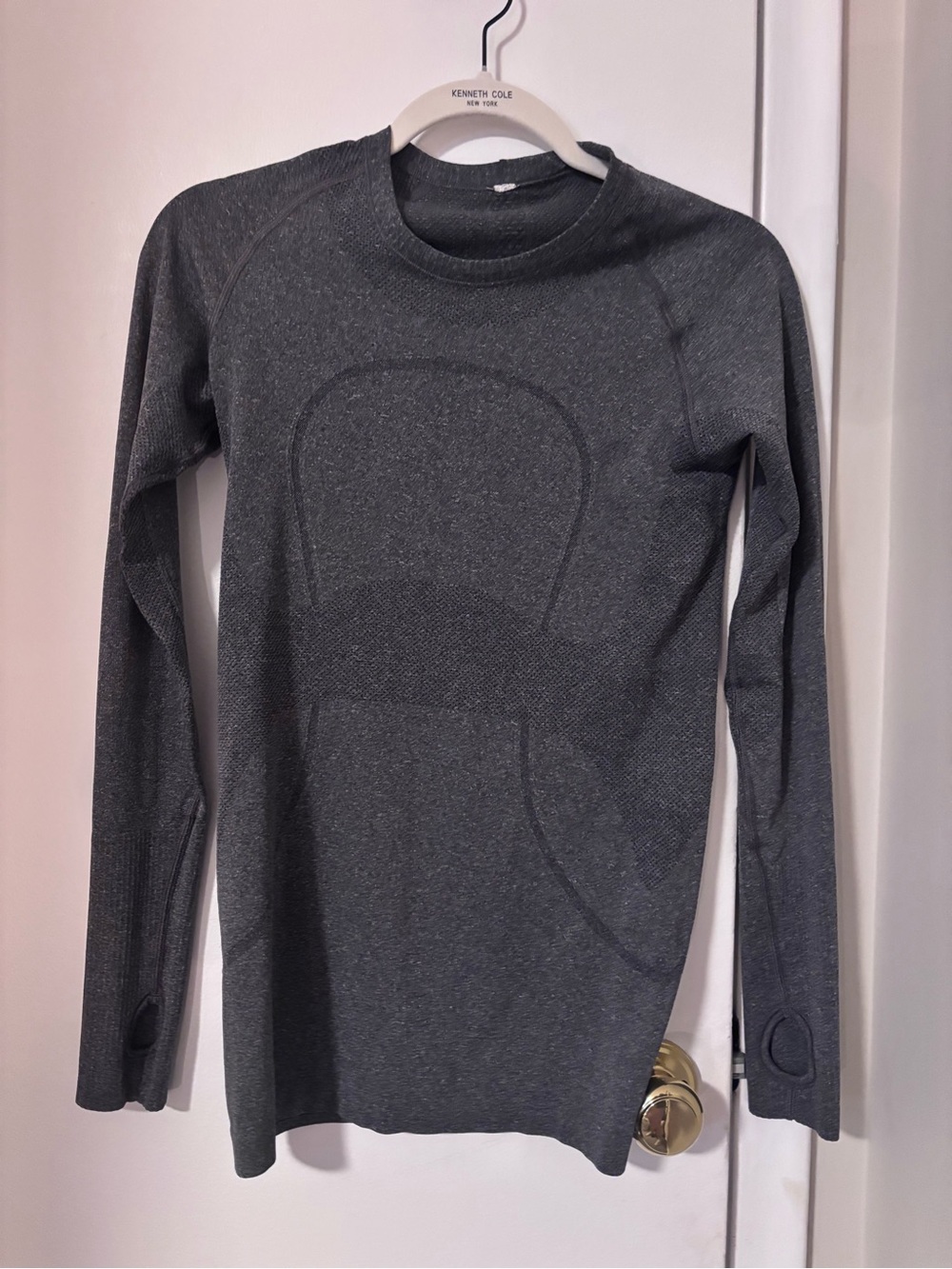 Lululemon Charcoal Grey Long Sleeve Seamless Top